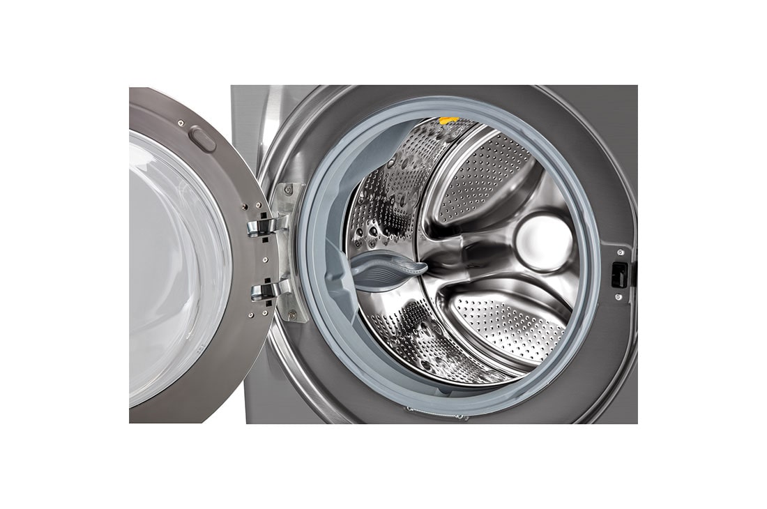 LG F0L2CRV1T2 Washing Machine: Compact & Powerful, 18Kg/10Kg | Stainless Silver | 6 Motion Direct Drive Washer Dryer, F0L2CRV1T2, thumbnail 3