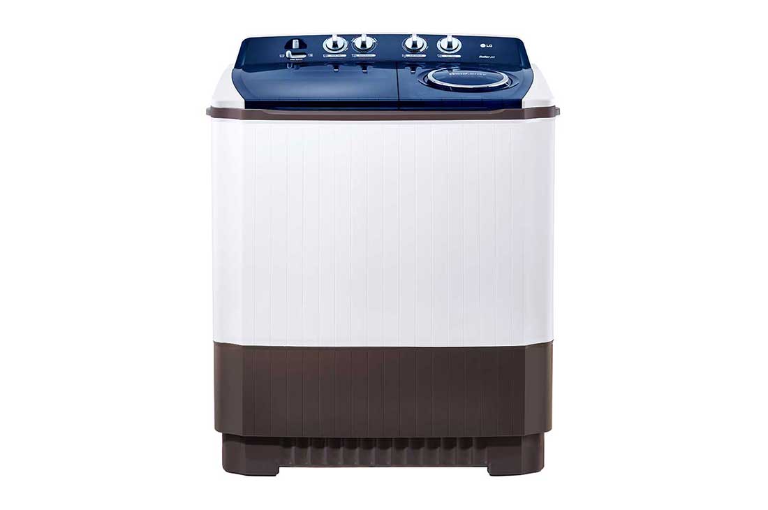 LG 13kg | TwinTub Washer | Roller Jet Pulsator | 3 Wash Program | Wind Jet Dry, Front, P1761RWNBL