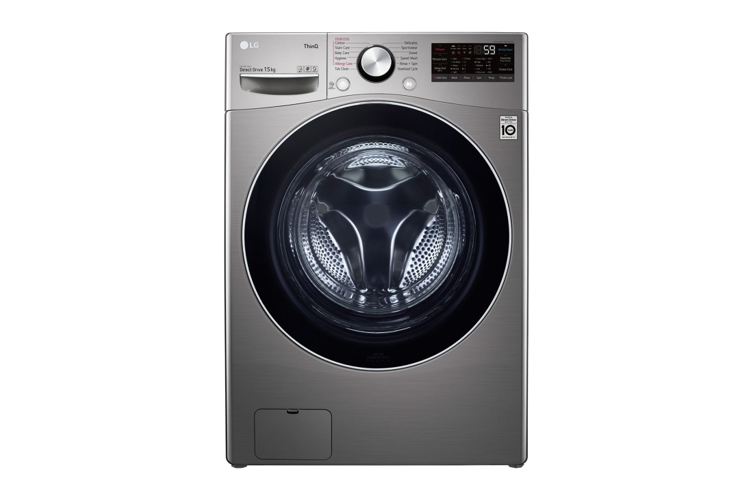 LG Steamer Washing Machine | 15KG | Front Load Washer | Pause Washing Machine | AI DD™ | ThinQ™ | TurboWash™  , F0L9DYP2S - Front View, F0L9DYP2S