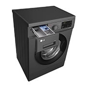 LG 8 Kg | Front Load Washing Machine | AI DD™ | Steam™ |, Washing-Machines-Top-Perspective-Open, F4J3TYG6J, thumbnail 7