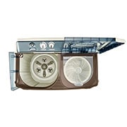 LG 8kg | TwinTub Washer| Roller Jet Pulsator | 3 Wash Program | Wind Jet Dry, Top view, P1401RONL, thumbnail 3