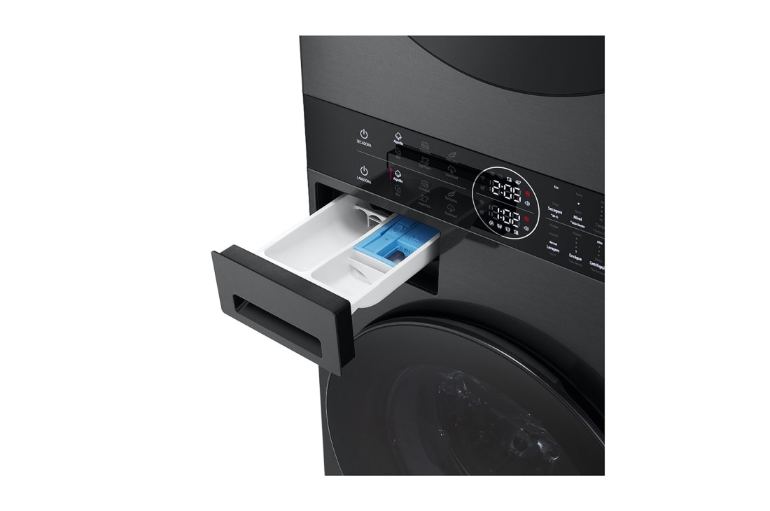 LG 13Kg/10Kg | WashTower | Front Load Washer/Dryer |Smart Pairing™| AI DD™ | TurboWash™ 360, Detergent , WT1311PB, thumbnail 4