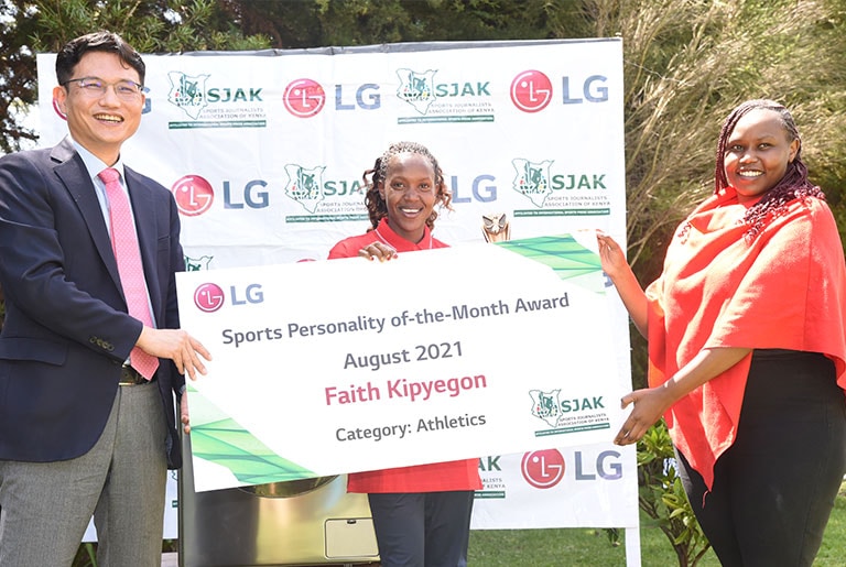 olympic-champion-faith-kipyegon-named-lg-sports-personality-for-month-of-august