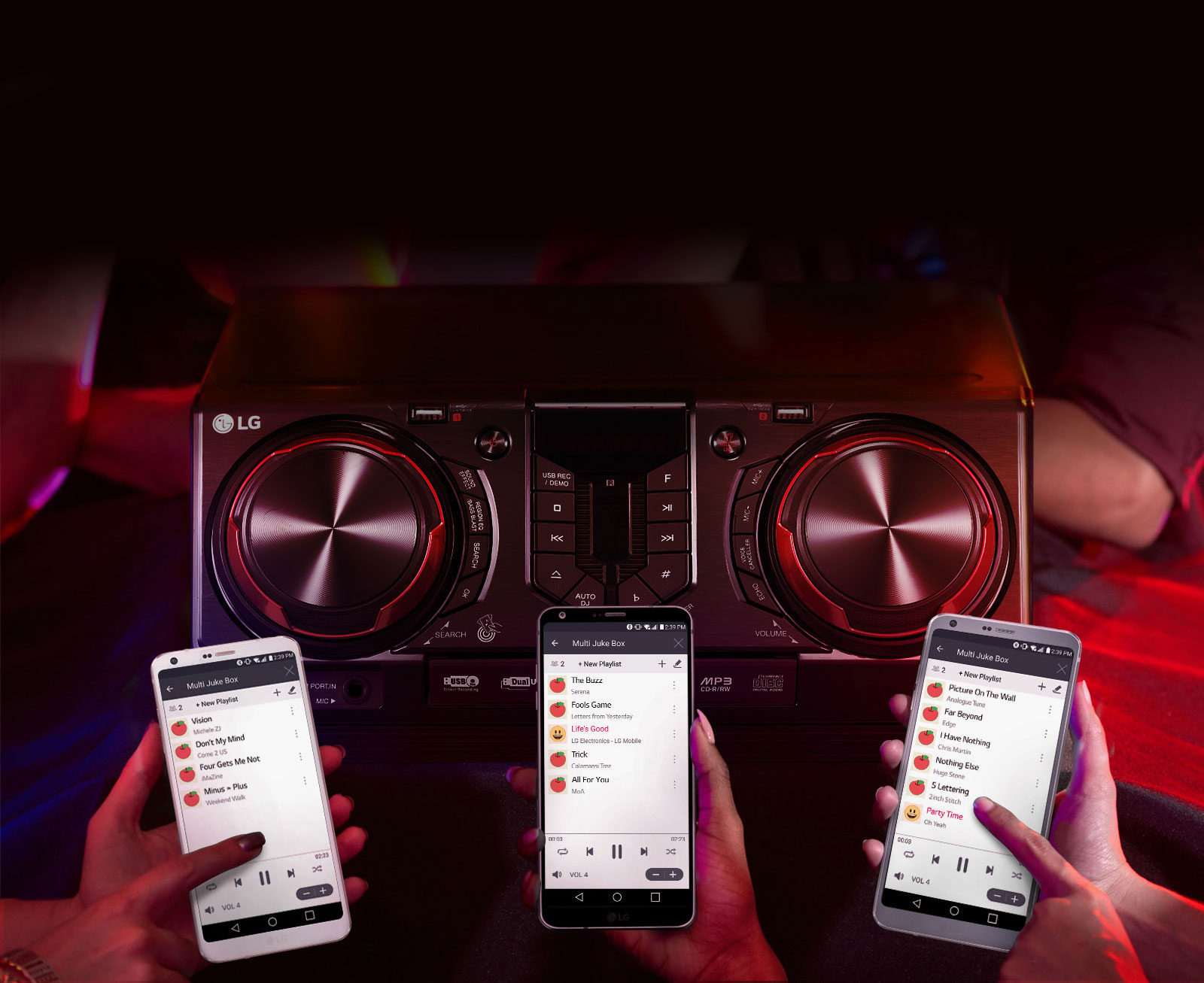 Crea una lista de canciones con Multi Juke Box<br>1