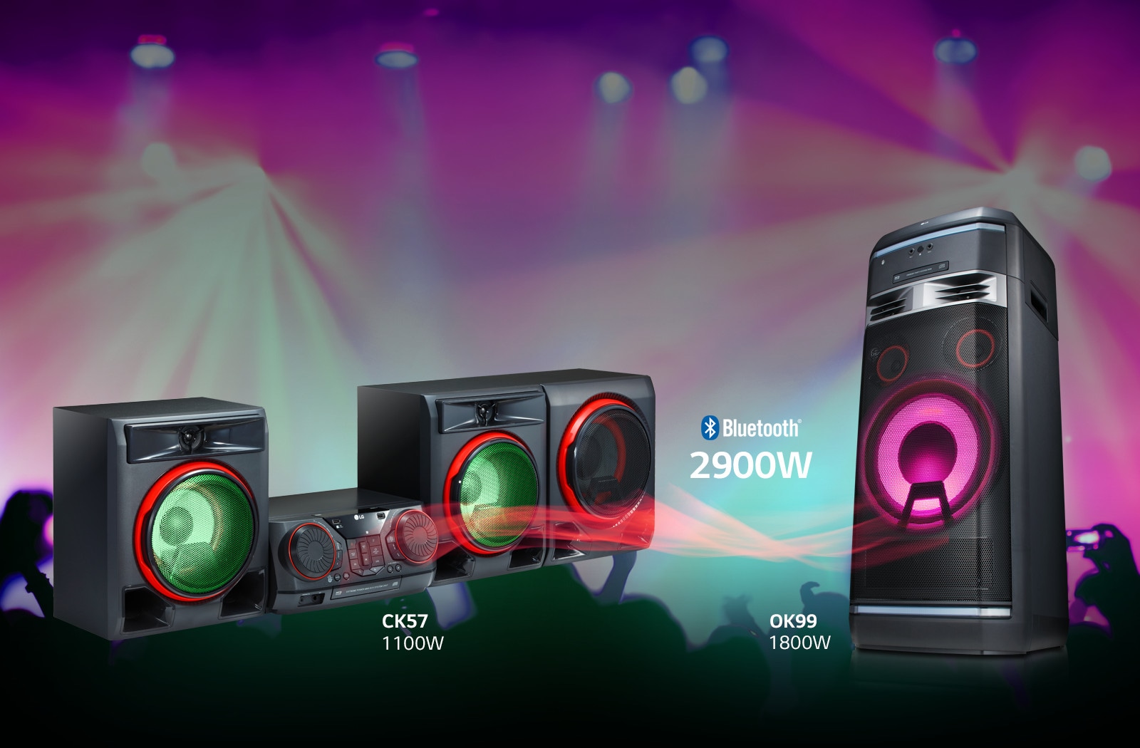 LG XBOOM CK57 de 1.100W RMS de Potencia LG Ecuador