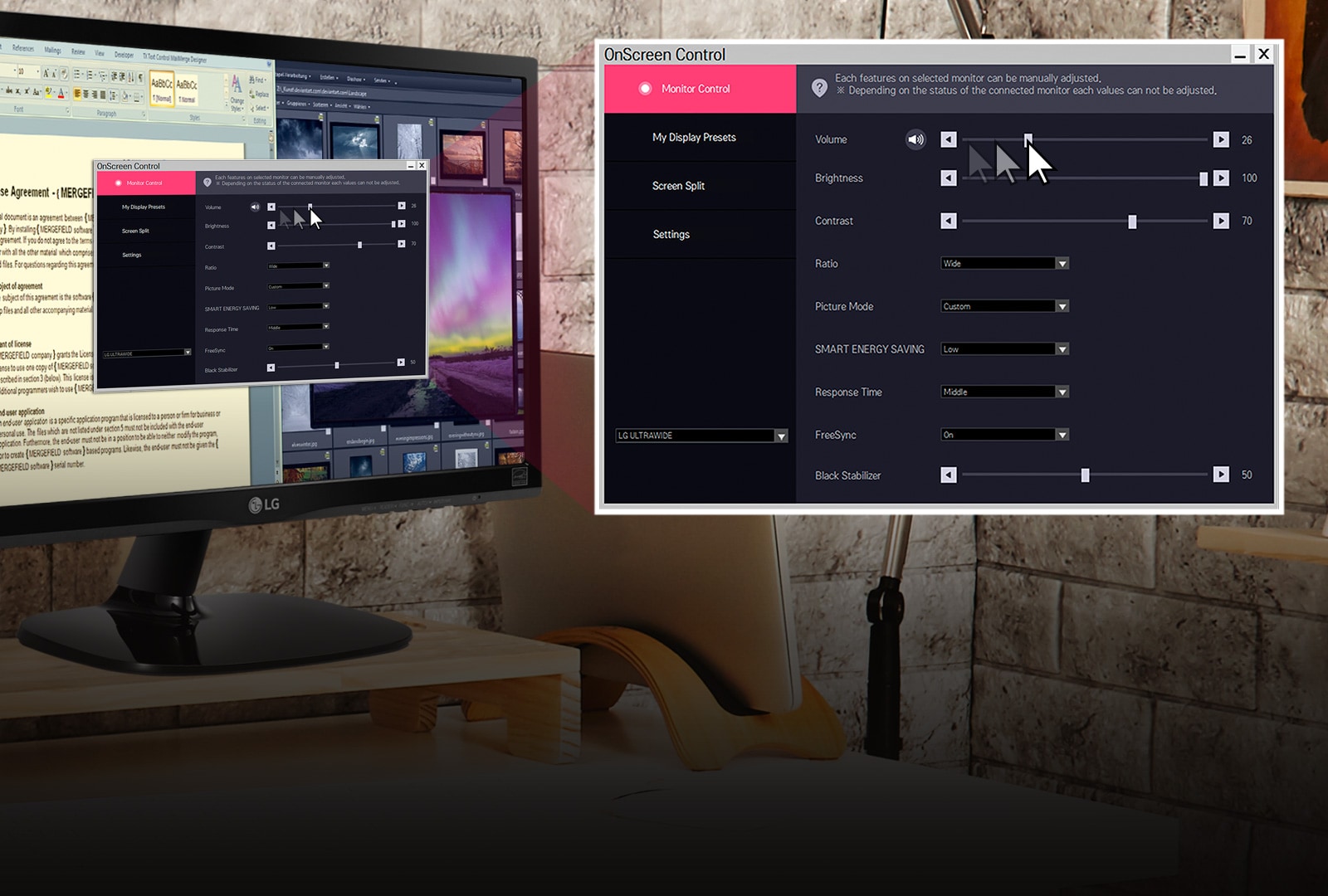 Personalizaciones predefinidas a sólo un clic<br>1