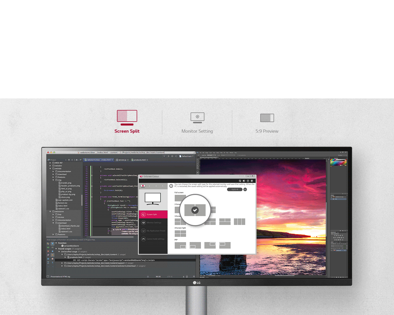 Control de pantalla<br>1