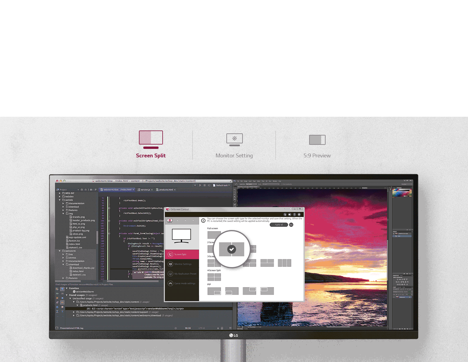 Control en pantalla<br>1
