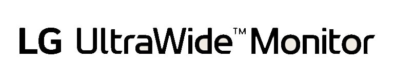Logo LG UltraWide Monitor.	