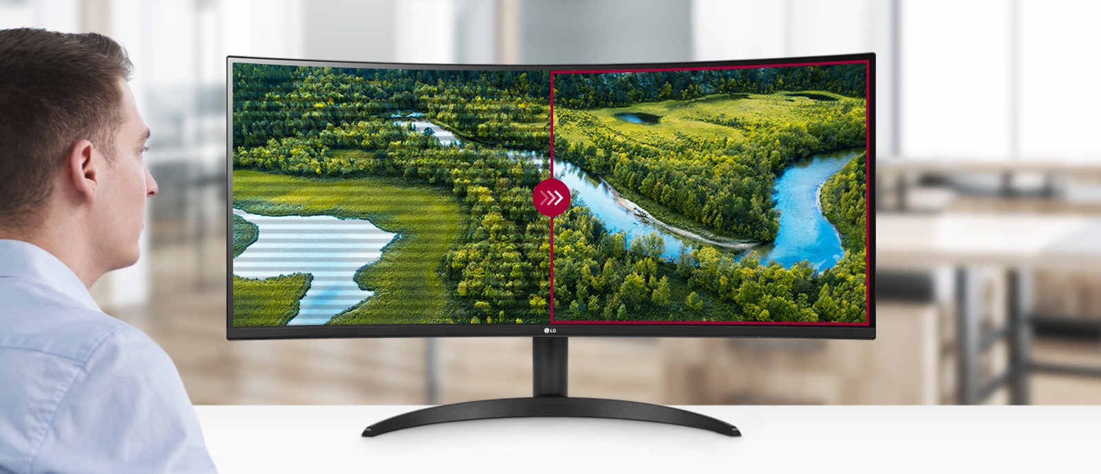 La función Sin parpadeo reduce el parpadeo invisible de la pantalla, lo que ayuda a reducir la fatiga de los ojos. Proporciona un entorno de trabajo cómodo durante mucho tiempo.