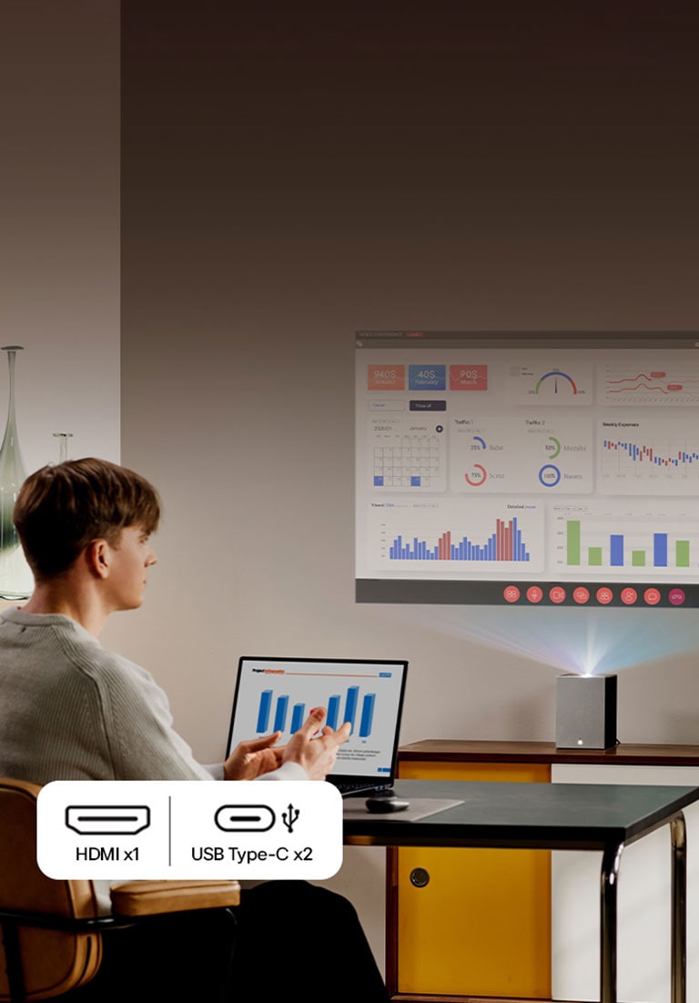 LG CineBeam proyecta una pantalla gráfica