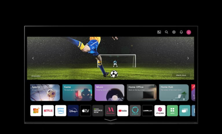 La escena que activa "Mi perfil" se reproduce en la pantalla del TV. 