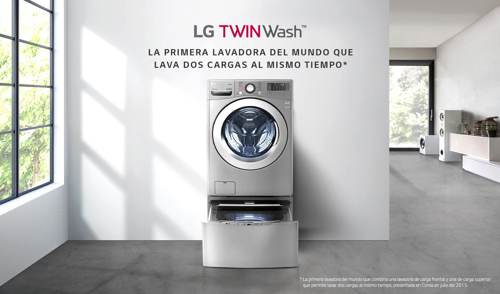 LG TWINWash, La primera lavadora del mundo que lava dos cargas al mismo tiempo WM20VVS6