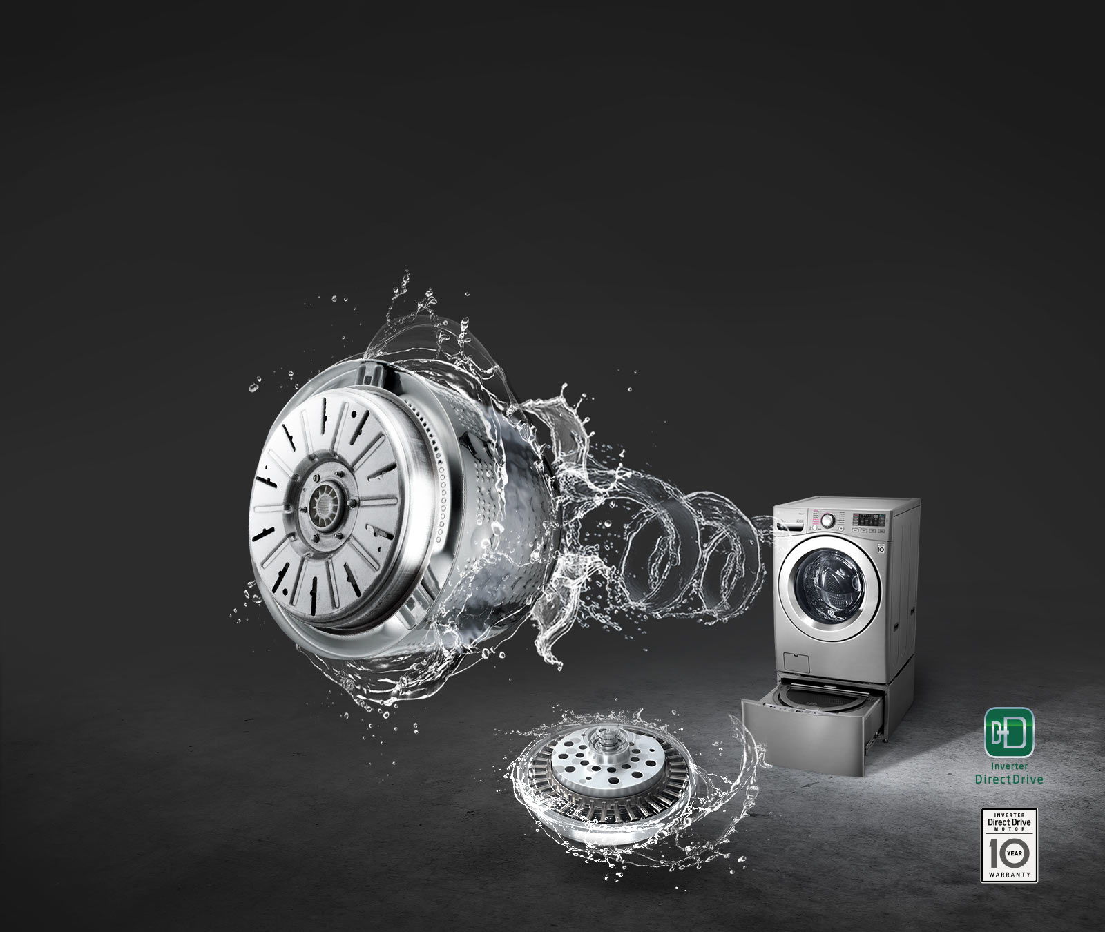 Menos vibraciones y rudios con Inverter Direct Drive de LG TWINWash | LG Ecuador