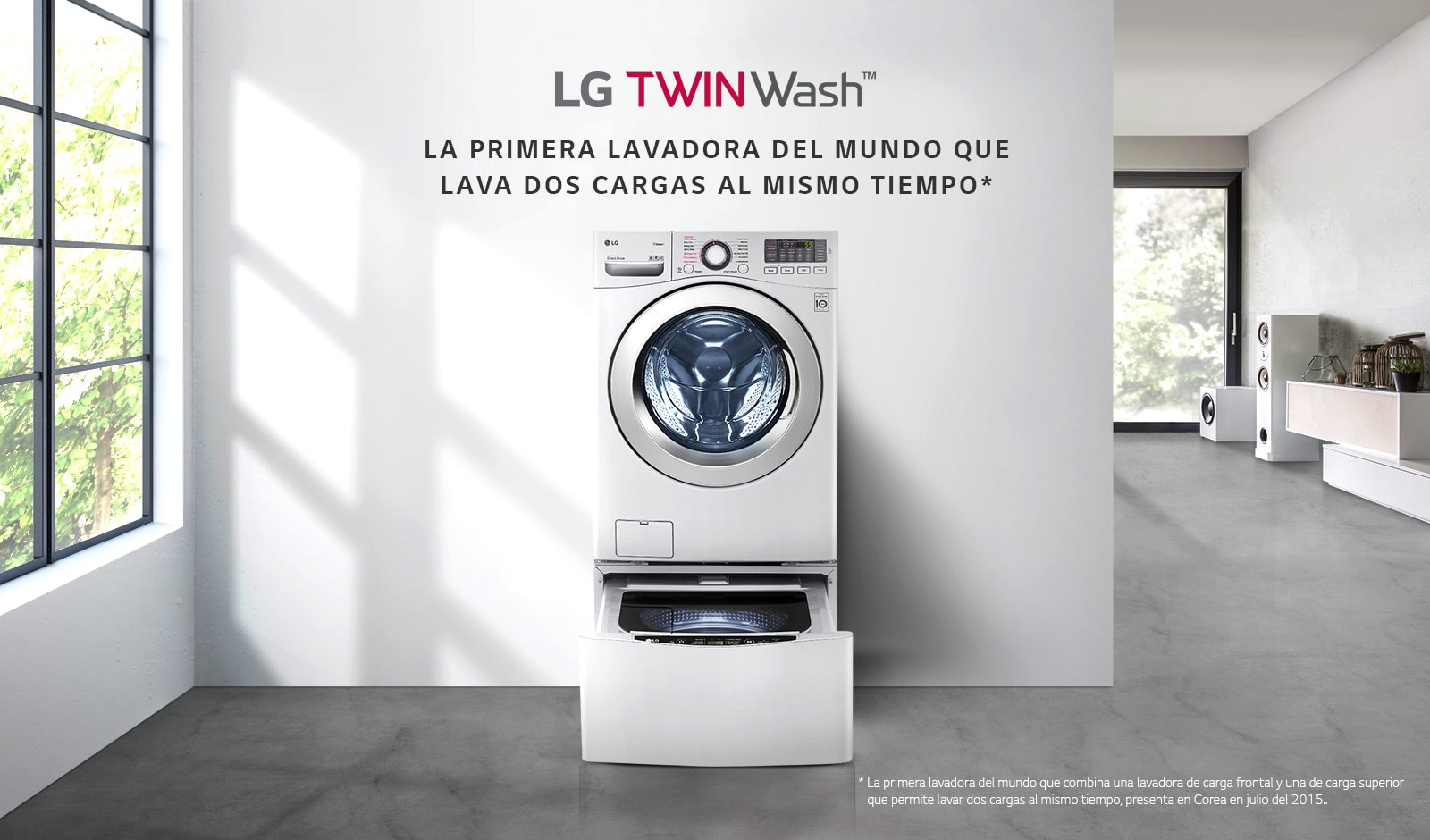 LG TWINWash, La primera lavadora del mundo que lava dos cargas al mismo tiempo WM20VVS6