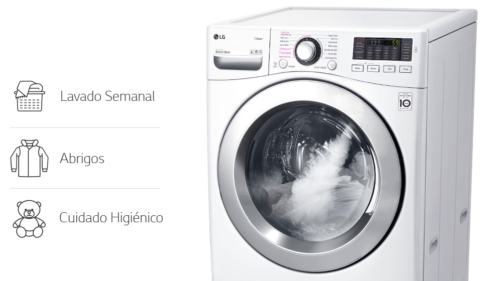 Lava grandes cargas con la lavadora principal de LG TWINWash con tecnología TrueSteam™ | LG Ecuador