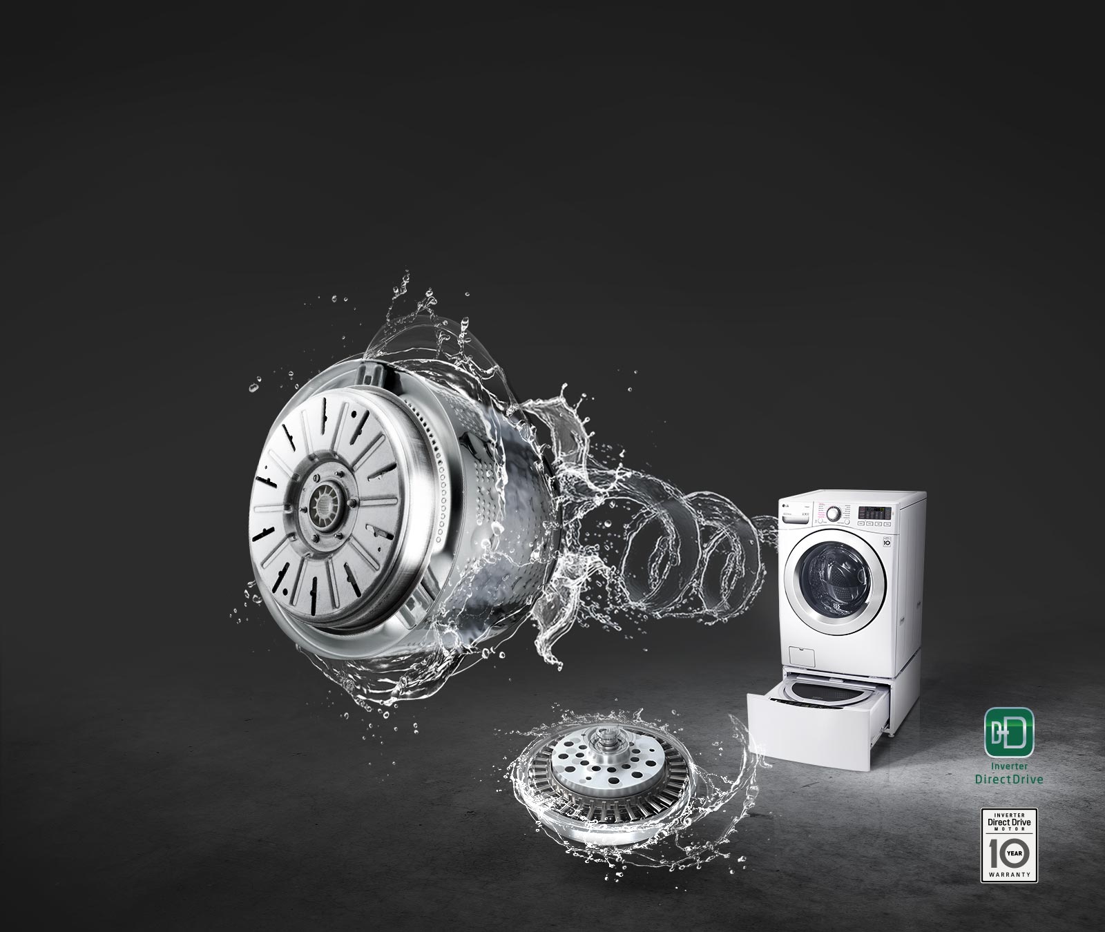 Menos vibraciones y rudios con Inverter Direct Drive de LG TWINWash | LG Ecuador