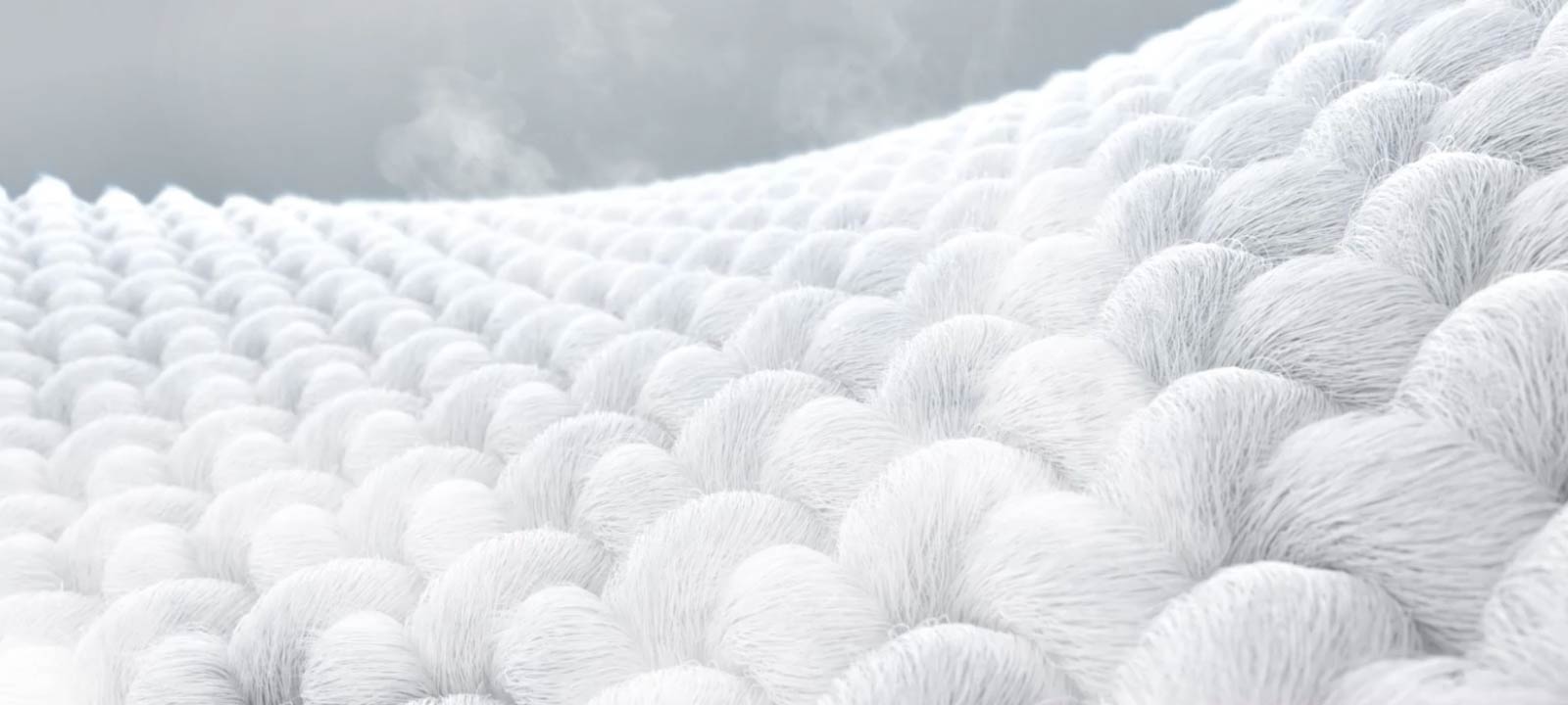 Video detalle de tela ampliada y vaporizada 