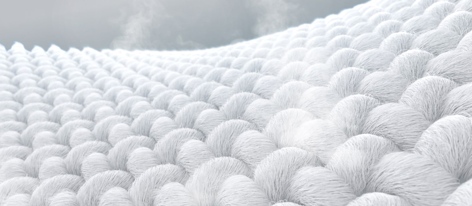 "Video detalle de tela ampliada y vaporizada "