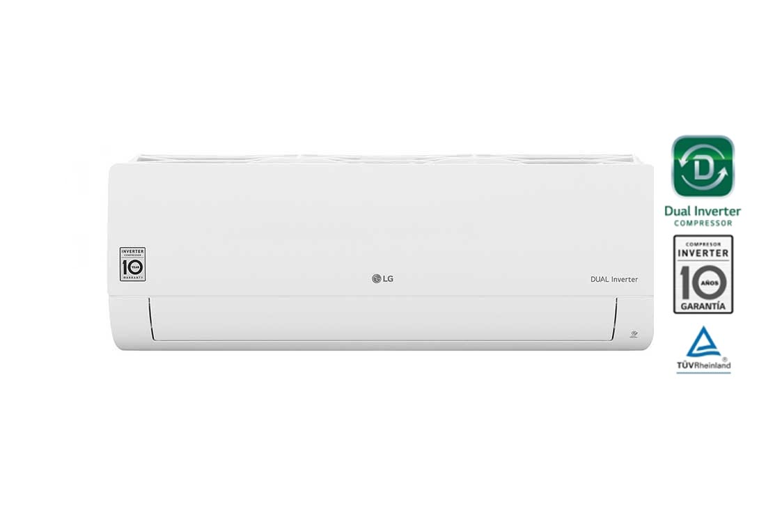 LG DUALCOOL Aire Acondicionado Split Inverter 12.000 BTU, JetCool, JetDry, Filtro Antialérgias, VM122C6A