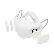 LG PuriCare™ Purificador de aire facial, Vista de la máscara con el filtro y la tapa del filtro extendiéndose, AP300AWFA, thumbnail 3