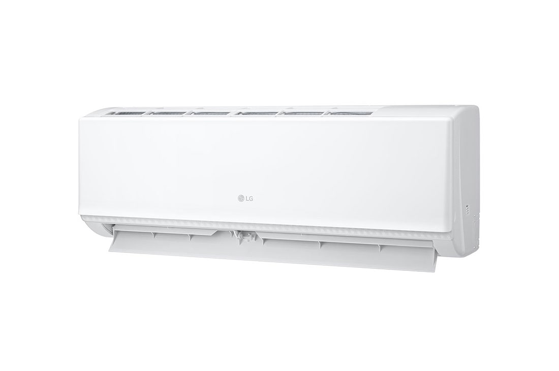 LG Aire acondicionado Split 24,000 BTU LG oscilación automática Auto diagnóstico, vista lateral derecha con frente abierto, SX242CL3, thumbnail 4