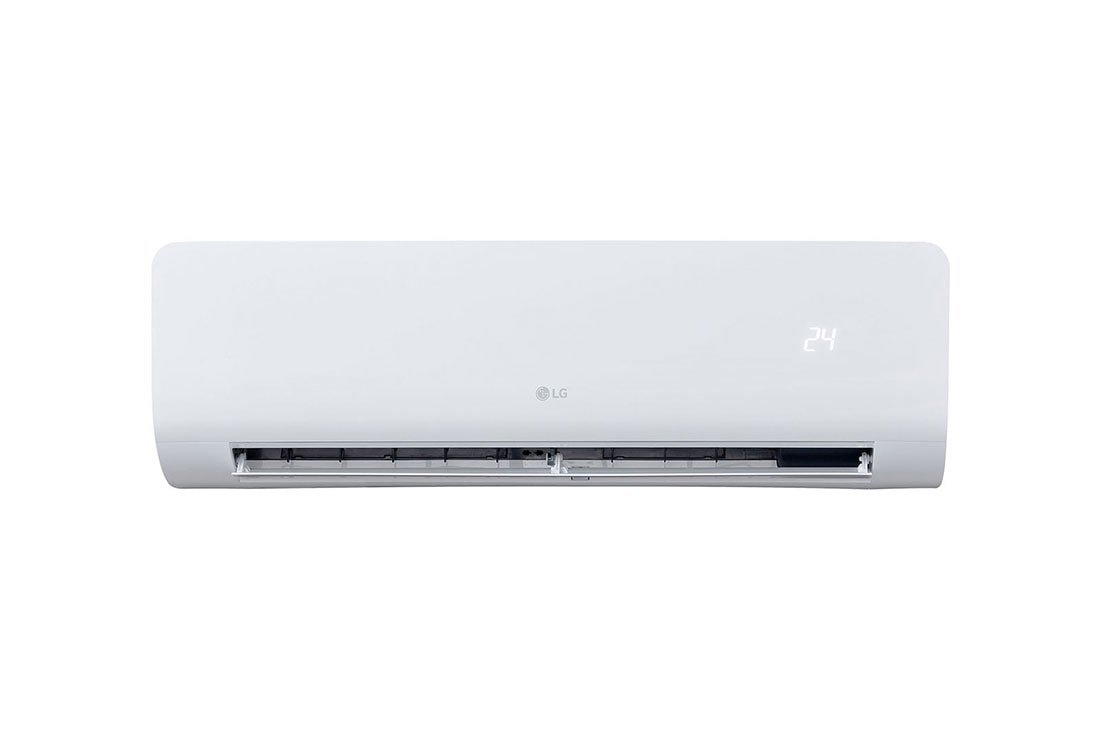 LG Aire acondicionado Minisplit On/Off, 11,000 BTU´s, Solo frio, 220V, Jet Mode, Oscilacion automatica, Smart Operation, front view with front opened, SX122CS1, thumbnail 2