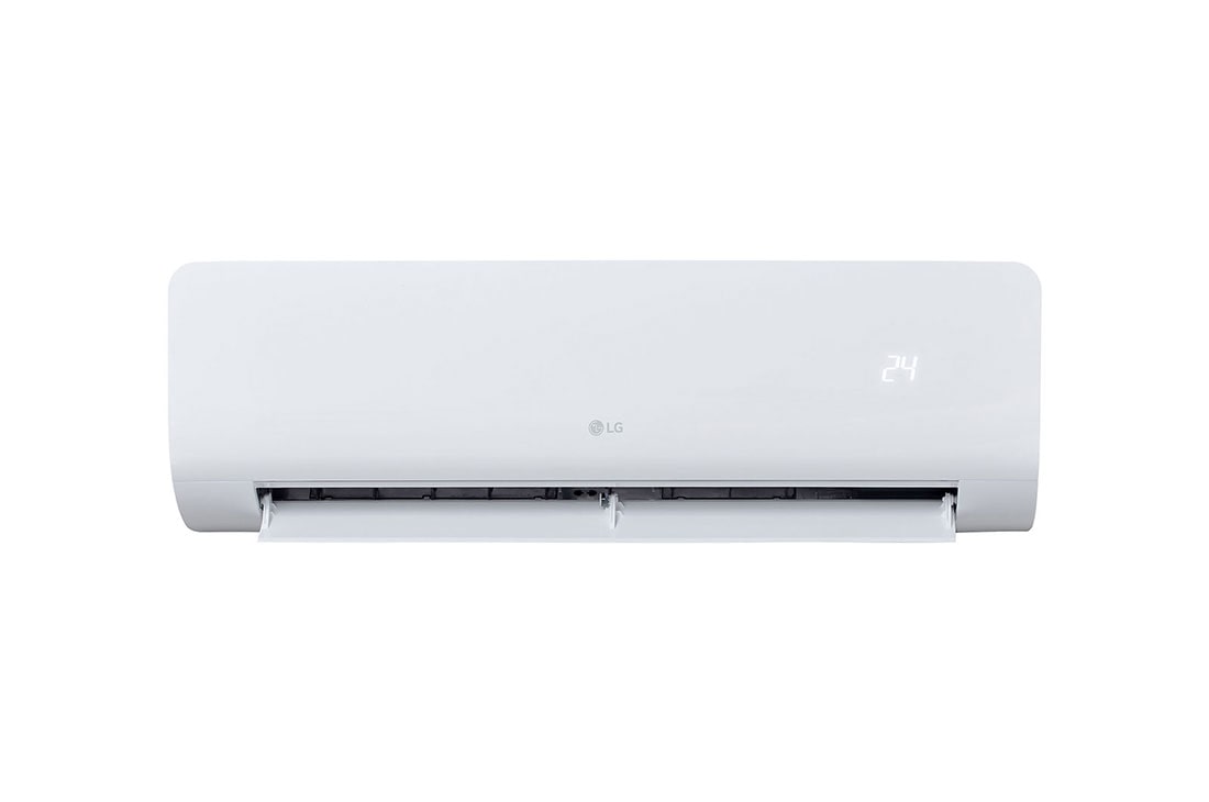 LG Aire acondicionado Minisplit On/Off, 11,000 BTU´s, Solo frio, 220V, Jet Mode, Oscilacion automatica, Smart Operation, front view with front opened, SX122CS1, thumbnail 3