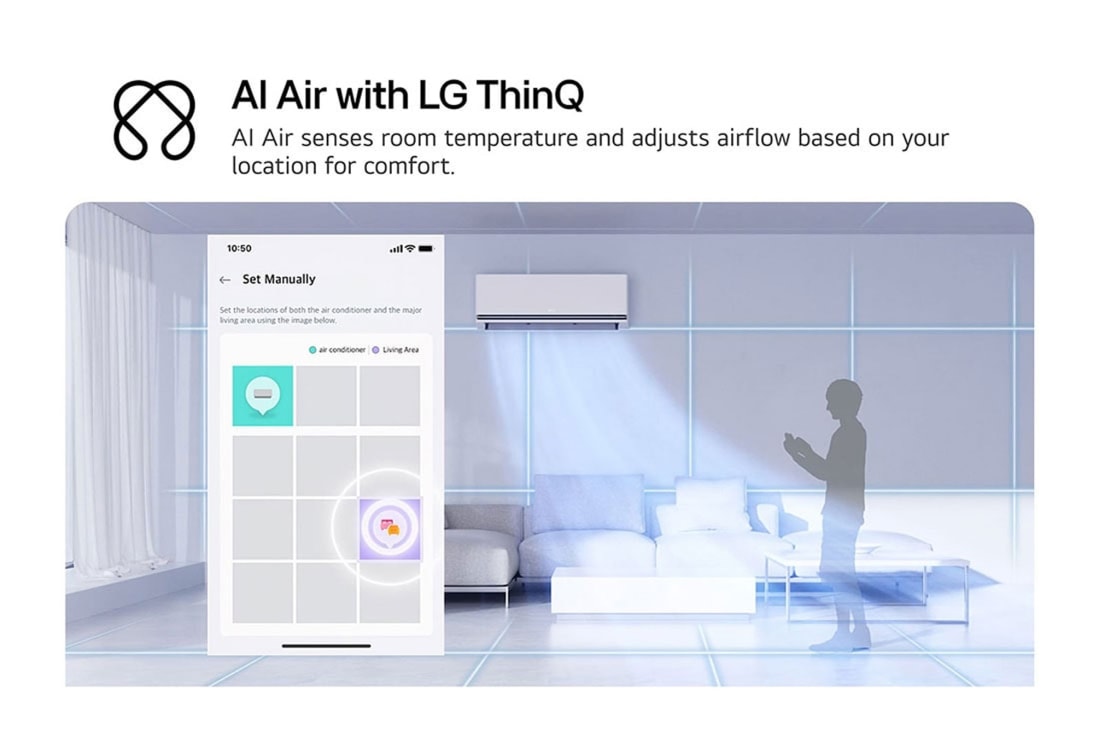 LG Aire Acondicionado DUALCOOL AI Air de 24,000 BTU/h ThinQ™, Life-style1-view, VF242C31, thumbnail 3