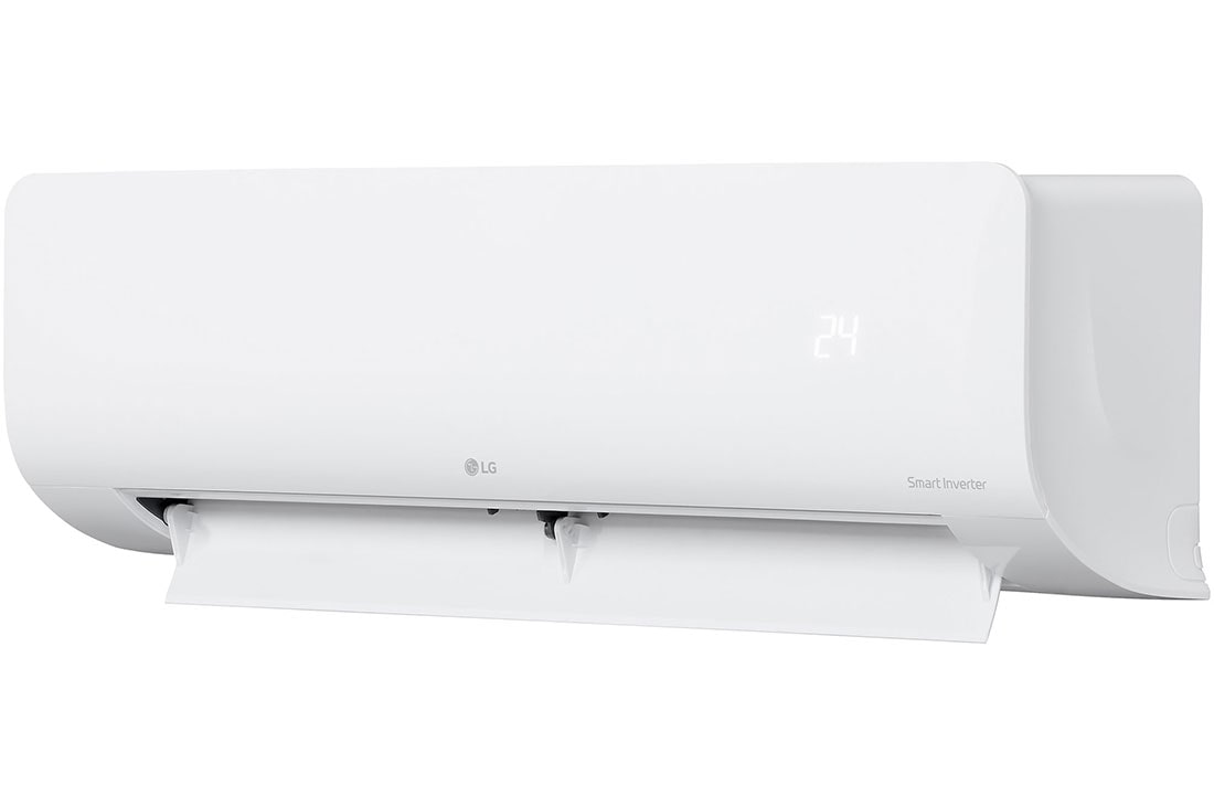 LG Aire acondicionado LG Split Inverter de 12000 BTU, left side view with front opened, VK122C31, thumbnail 8