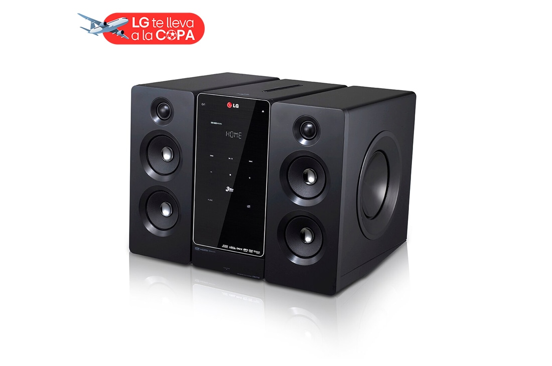 LG XBOOM  DM2740 Microcomponente con 160W de potencia, conectividad bluetooth y reproducción de DVD, DM2740