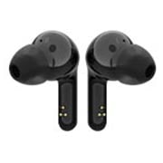 LG Audífonos Inalámbricos LG TONE Free HBS-FN4 color negro con Tecnología Meridian, Una vista frontal de los vástagos de dos auriculares alineados uno al lado del otro, HBS-FN4, thumbnail 6
