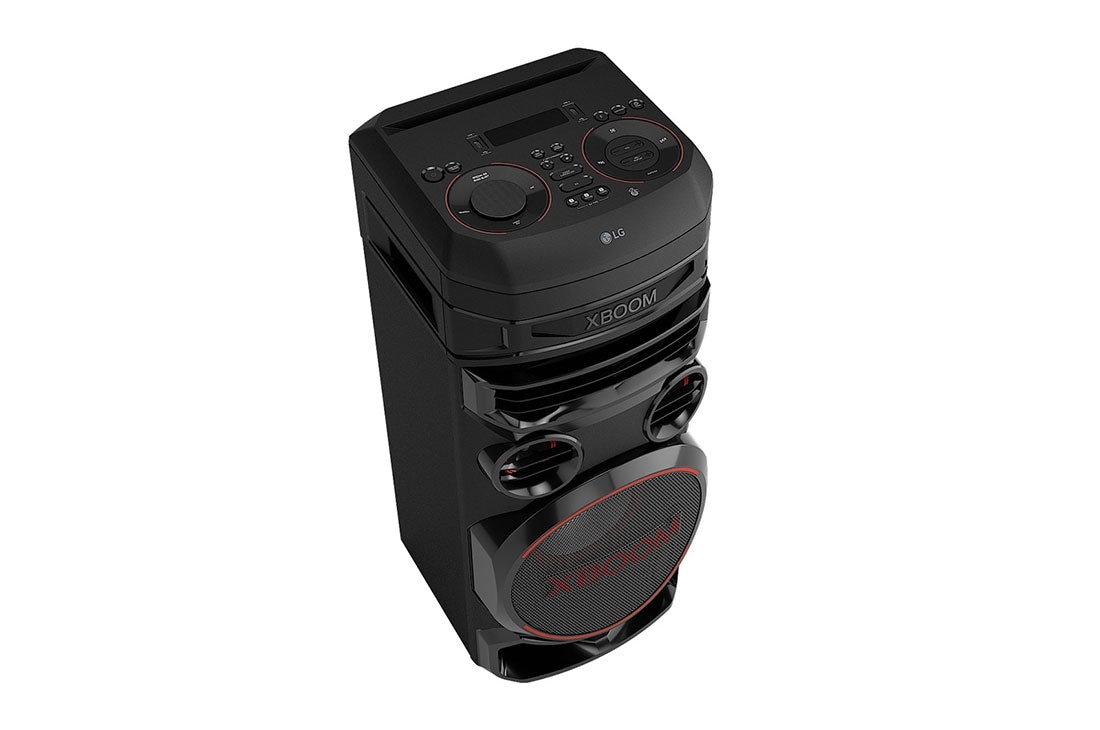LG Torre de sonido LG XBOOM RNC7 | Karaoke Star | Potenciador de bajos | Doble salida de medios | DJ App y DJ Pad | Super Bass Boost | Multi Bluetooth, vista frontal con iluminación azul, RNC7, thumbnail 8