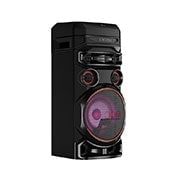 LG Torre de sonido LG XBOOM RNC7 | Karaoke Star | Potenciador de bajos | Doble salida de medios | DJ App y DJ Pad | Super Bass Boost | Multi Bluetooth, vista izquierda de 30 grados, RNC7, thumbnail 4