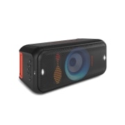 LG XBOOM XL7S, Bocina portátil con pantalla LED para textos personalizados, hasta 20 hrs de batería, resistencia a salpicaduras, Power Bank, Ángulo horizontal del producto. Toda la iluminación encendida., XL7S, thumbnail 6