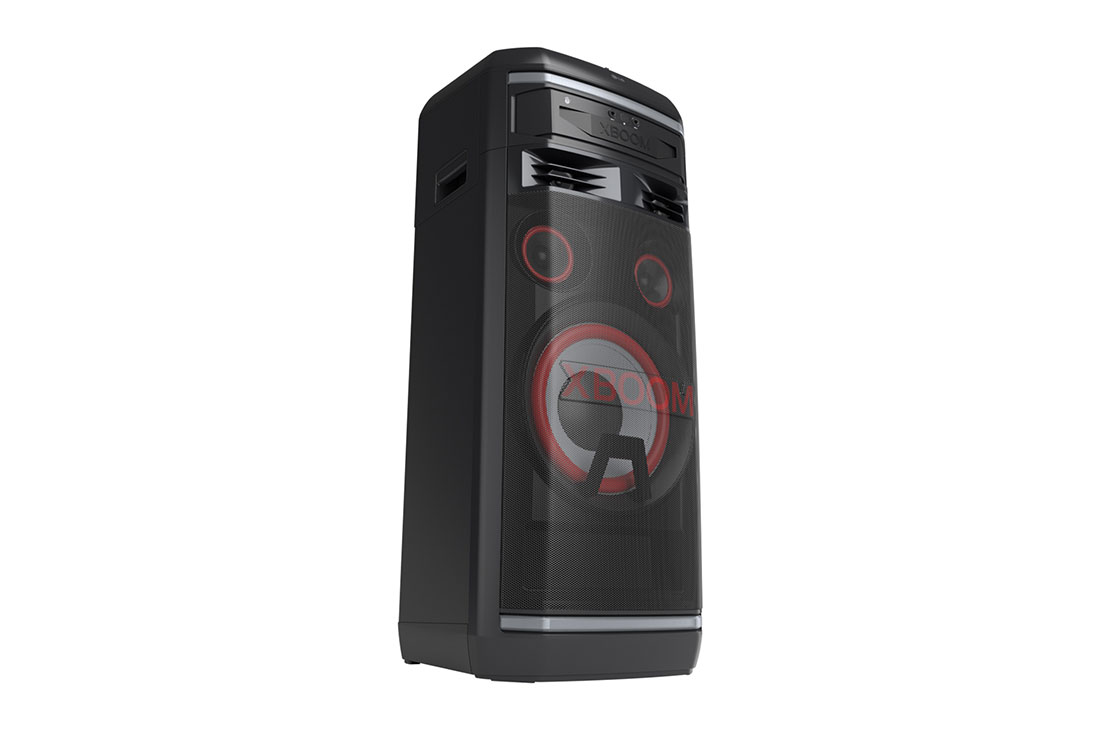 LG XBOOM OK99M | 2000W | Karaoke Star | Pro DJ Wheel | Iluminación, Left perspective view, OK99M, thumbnail 10