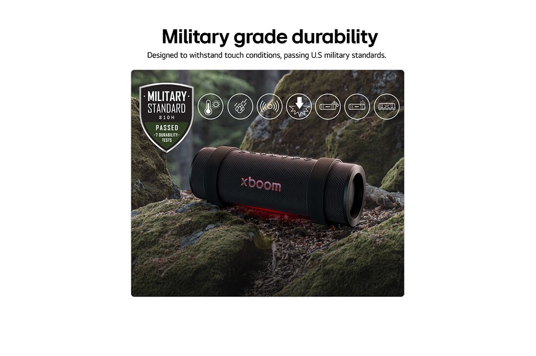 LG xboom Grab by will.i.am | Bocina Bluetooth portátil | 30W | 20 horas de duración | IP67 | Resistencia militar | Negro, USB cards, GRAB, thumbnail 15