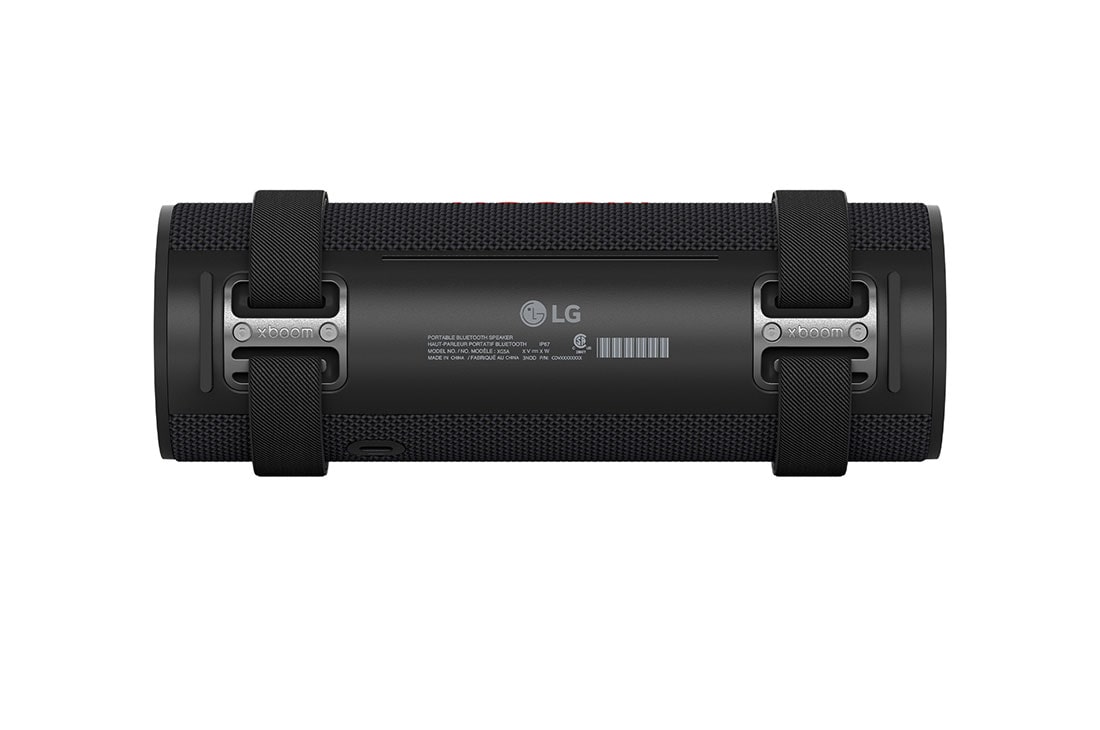 LG xboom Grab by will.i.am | Bocina Bluetooth portátil | 30W | 20 horas de duración | IP67 | Resistencia militar | Negro, back view, GRAB, thumbnail 8