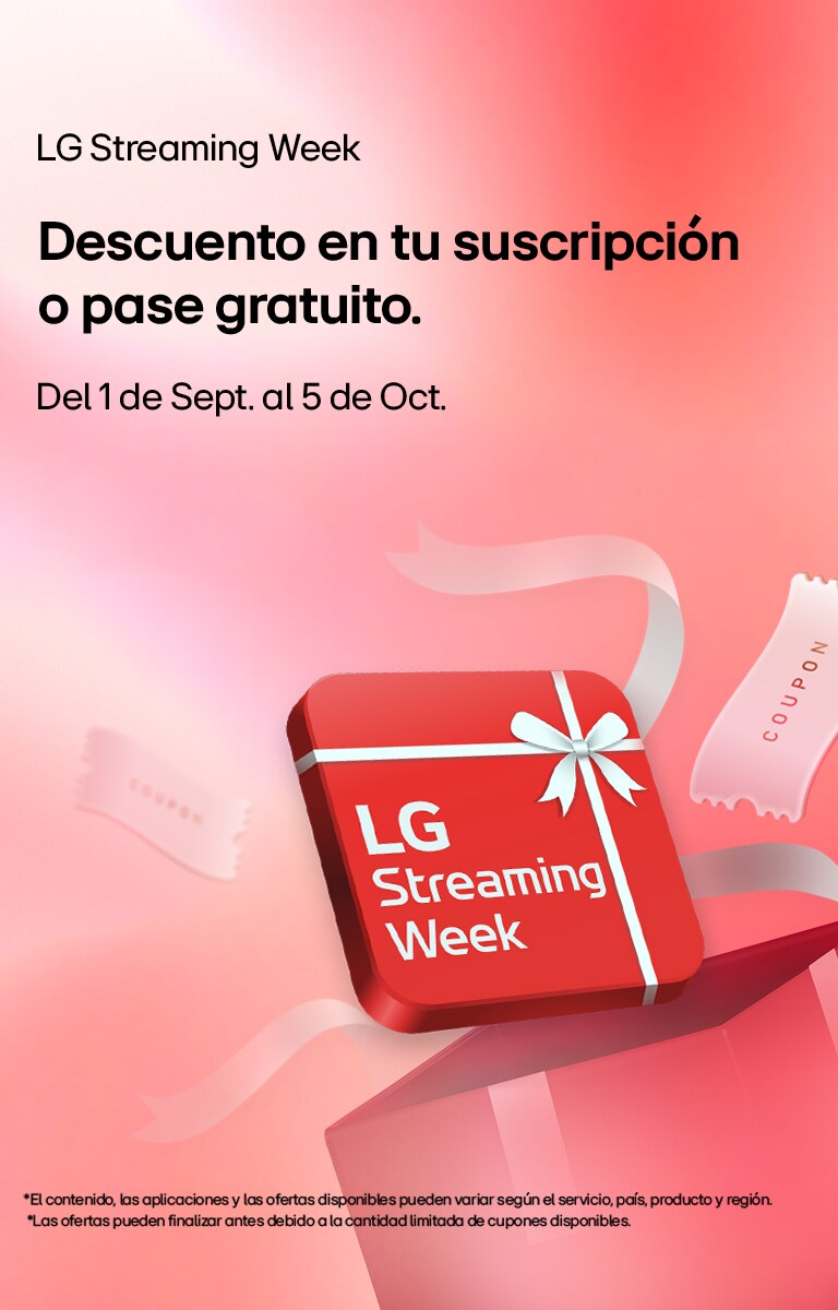 Se coloca un recuadro rojo con el texto “LG Streaming Week”.