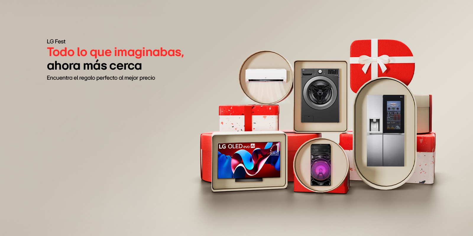 Se coloca LG TV con miniaturas de cuatro programas de televisión