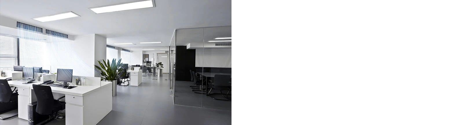 Imagen de un espacio de oficina con el aire acondicionado encendido.