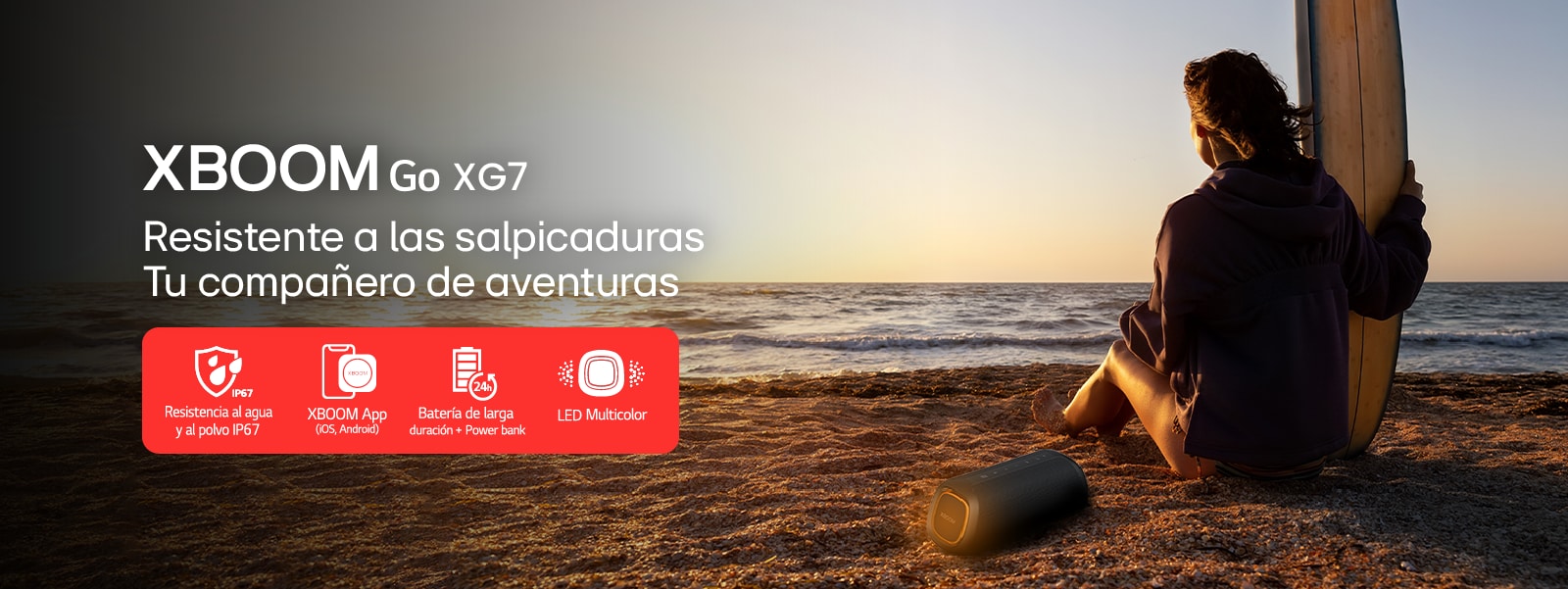 Disfruta del sonido excepcional y portátil de los parlantes Bluetooth XBOOM Go