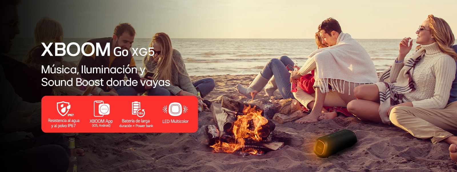 Disfruta del sonido excepcional y portátil de los parlantes Bluetooth XBOOM Go