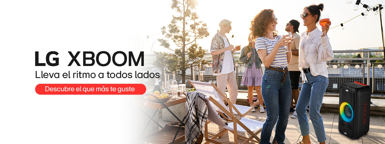 Nueva barra de sonido LG QP5 sobre un fondo blanco