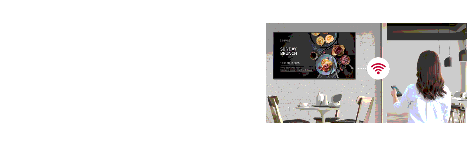 Distribuir contenido cómodamente a través de Wi-Fi.