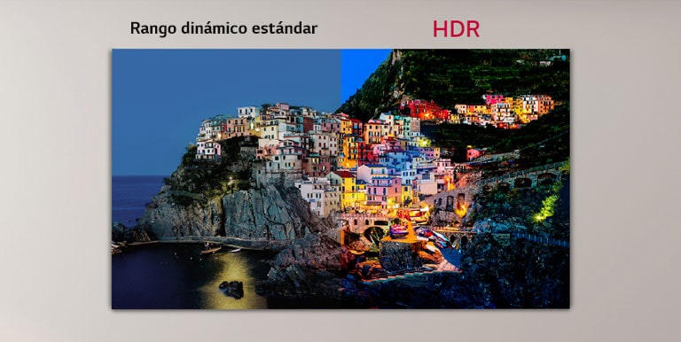 Comparado con el SDR, el HDR muestra colores más vivos y tiene una excelente relación de contraste.