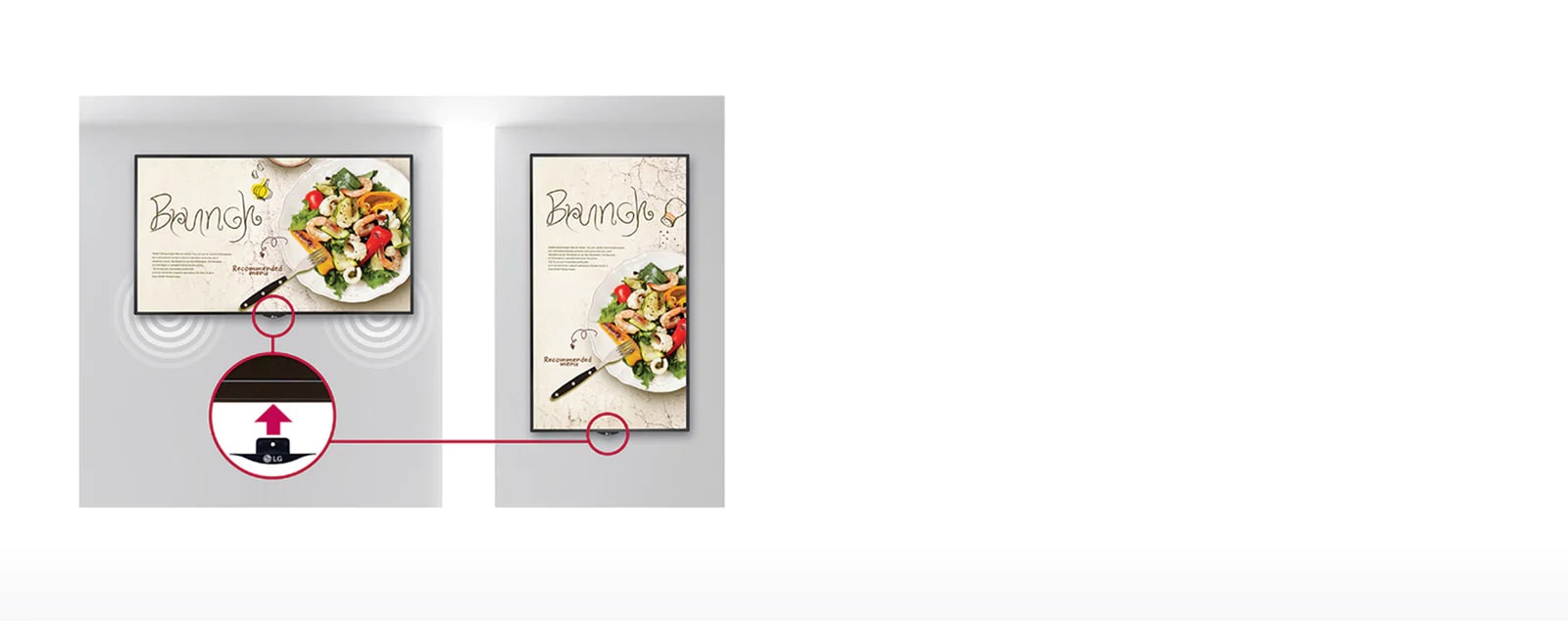 Logotipo desmontable y parlante incorporado<br>1