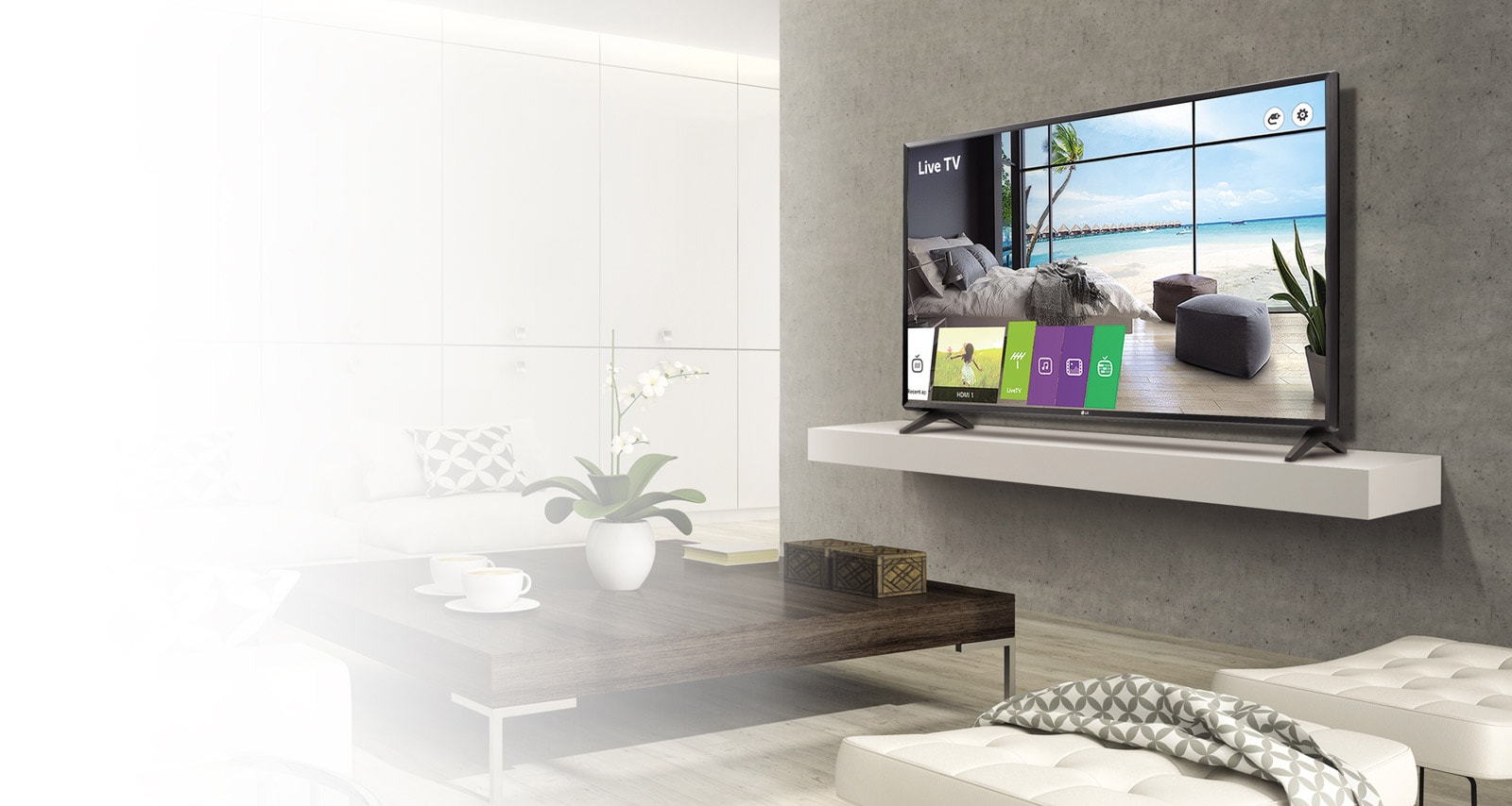 Televisor Essential Commercial con uso múltiple1