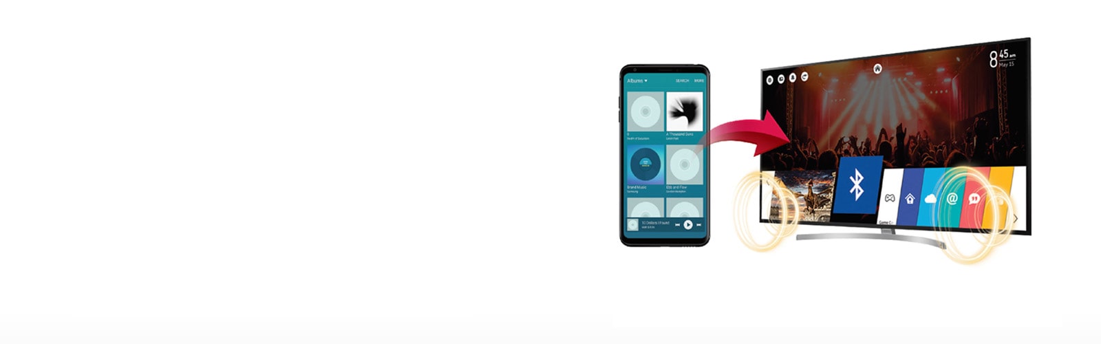 Sincronización de sonido por Bluetooth