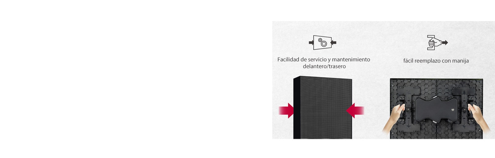 La serie GNEB puede ofrecer acceso frontal y posterior, y obtener un fácil reemplazo con manijas.